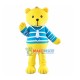 Yellow Bear With Shirt Mascot Costume Yellow Bear With Shirt Mascot Costume