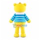 Yellow Bear With Shirt Mascot Costume Yellow Bear With Shirt Mascot Costume