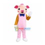 Introverted Pink Pig Mascot Costume