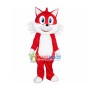 Lively Red Cat Mascot Costume