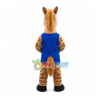 Brown Horse Mascot Costume Playing Basketball Brown Horse Mascot Costume Playing Basketball