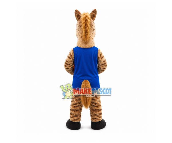 Brown Horse Mascot Costume Playing Basketball Brown Horse Mascot Costume Playing Basketball