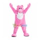 Excited Pink Pig Mascot Costume