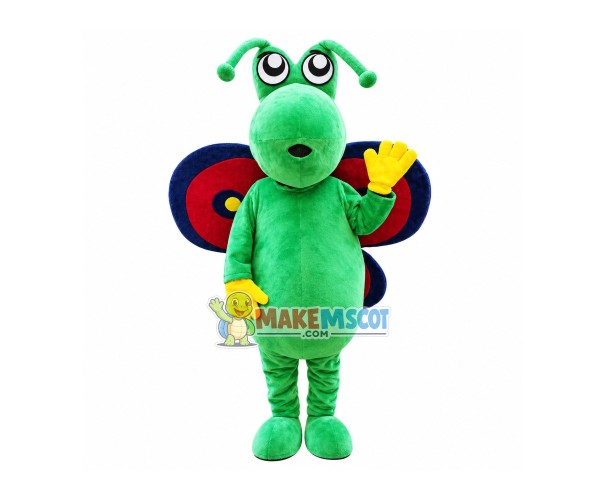 Bright Green Butterfly Mascot Costume Bright Green Butterfly Mascot Costume