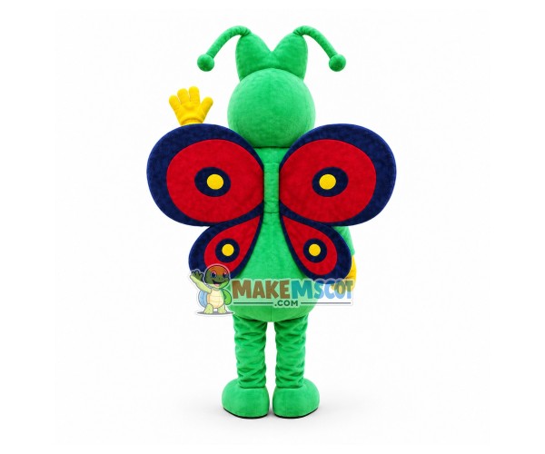 Bright Green Butterfly Mascot Costume Bright Green Butterfly Mascot Costume