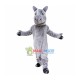 Silver Horned Horse Mascot Costume Silver Horned Horse Mascot Costume