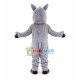 Silver Horned Horse Mascot Costume Silver Horned Horse Mascot Costume