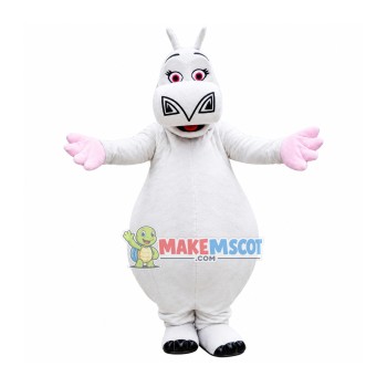 Second Version White Hippo Mascot Costume