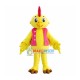 Chicken In The Pink Vest Mascot Costume Chicken In The Pink Vest Mascot Costume