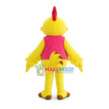Chicken In The Pink Vest Mascot Costume