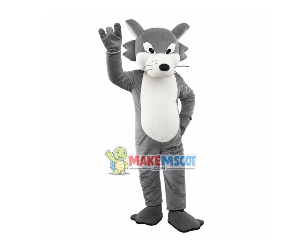 Gray Wolf Adult Size Mascot Costume Gray Wolf Adult Size Mascot Costume