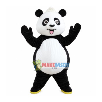 Gentle Welcome Panda Mascot Costume Gentle Welcome Panda Mascot Costume