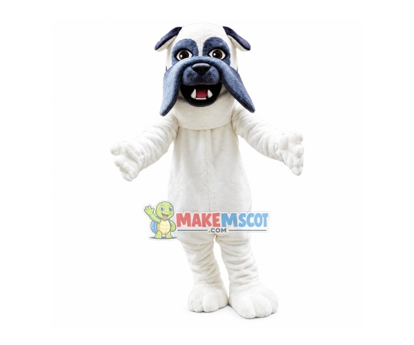 Ferocious White Bulldog Mascot Costume Ferocious White Bulldog Mascot Costume