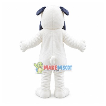 Ferocious White Bulldog Mascot Costume