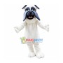 Ferocious White Bulldog Mascot Costume
