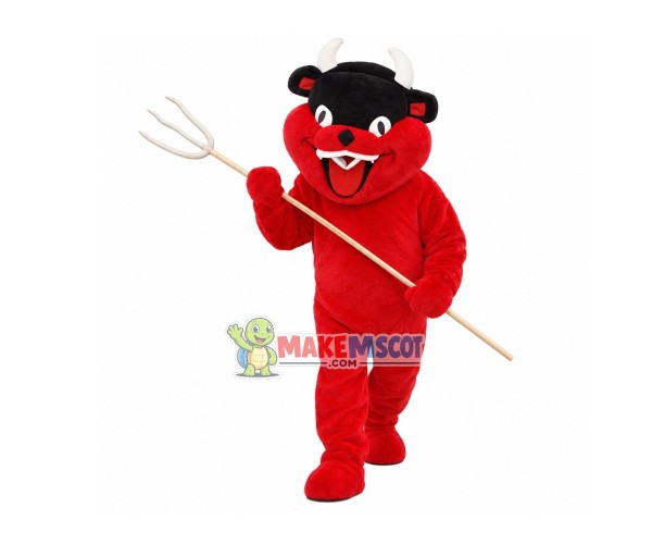 Trident Red Demon Mascot Costume Trident Red Demon Mascot Costume