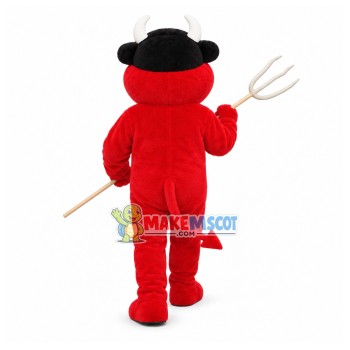 Trident Red Demon Mascot Costume Trident Red Demon Mascot Costume