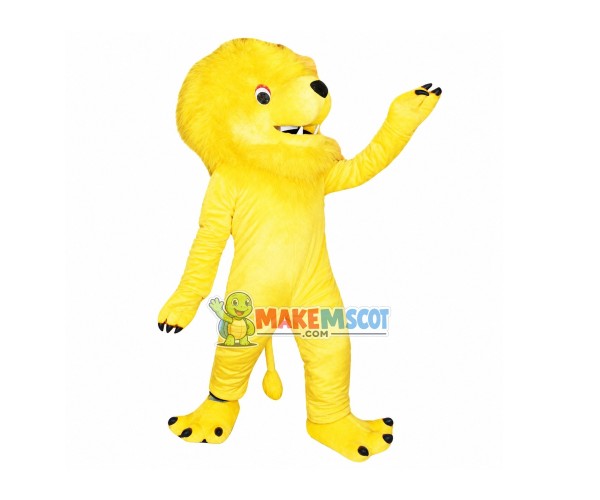 Carnival Yellow Lion Mascot Costume