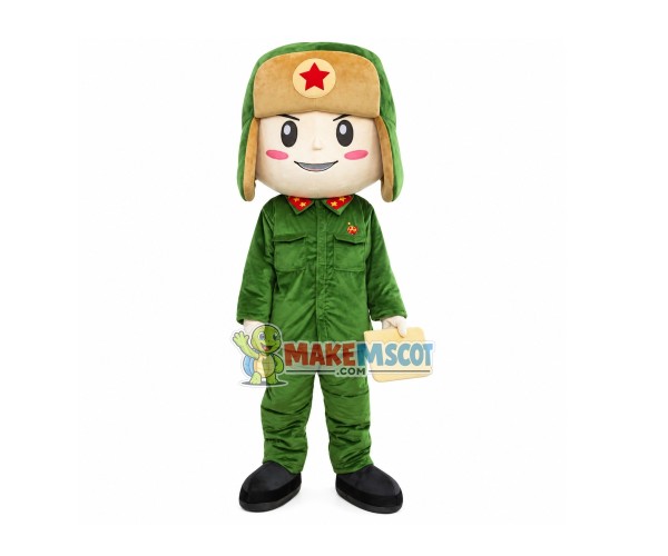 The Most Beautiful Soldier Lei Feng Mascot Costume The Most Beautiful Soldier Lei Feng Mascot Costume