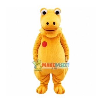 Orange Dragon Mascot Adult Costume