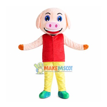 Pig Brother In Good Mood Mascot Costume