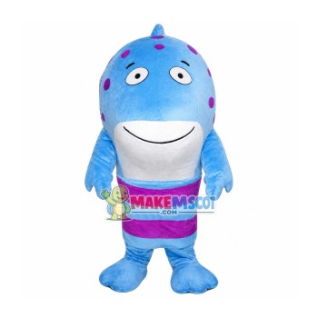 Purple Spotted Ugly Catfish Mascot Costume Purple Spotted Ugly Catfish Mascot Costume