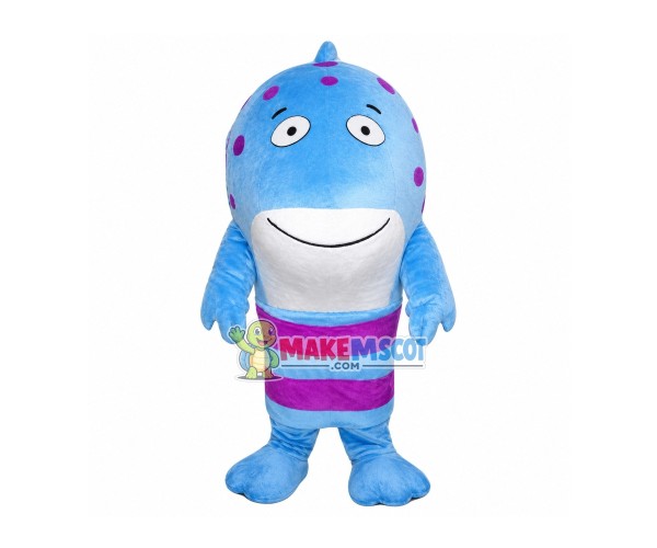 Purple Spotted Ugly Catfish Mascot Costume Purple Spotted Ugly Catfish Mascot Costume