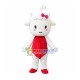 Soft Sheep With Red Belly Mascot Costume Soft Sheep With Red Belly Mascot Costume