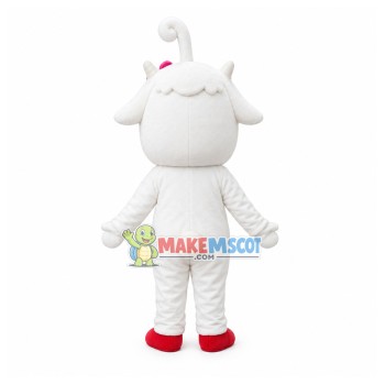 Soft Sheep With Red Belly Mascot Costume Soft Sheep With Red Belly Mascot Costume