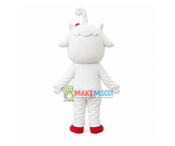 Soft Sheep With Red Belly Mascot Costume Soft Sheep With Red Belly Mascot Costume
