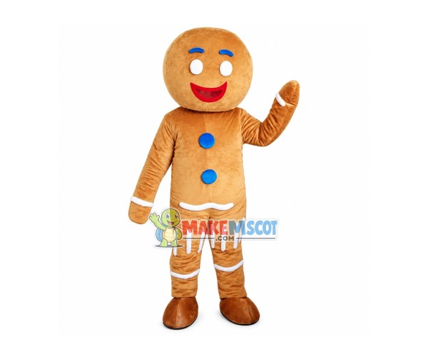 Christmas Gingerbread Man Mascot Costume Christmas Gingerbread Man Mascot Costume