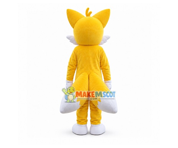 Yellow & White Cat Adult Mascot Costume