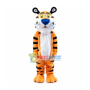 Tiger With Blue Nose Mascot Costume Tiger With Blue Nose Mascot Costume