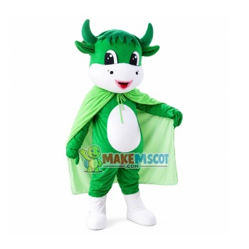 Cool Green Cow Mascot Adult Costume Cool Green Cow Mascot Adult Costume