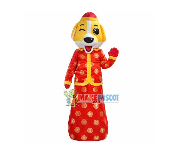 Lucky Wealth Dog Mascot Costume Lucky Wealth Dog Mascot Costume