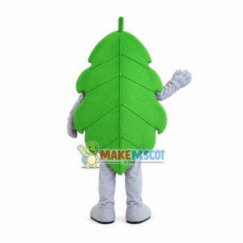 Green Leaf Cartoon Mascot Costume Green Leaf Cartoon Mascot Costume