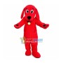 Nice Red Dog With Collar Mascot Costume