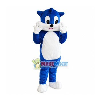 Blue Cat Cartoon Mascot Costume