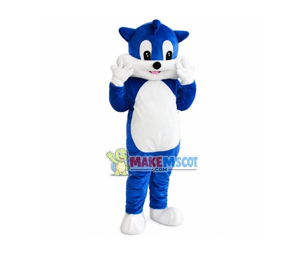Blue Cat Cartoon Mascot Costume Blue Cat Cartoon Mascot Costume