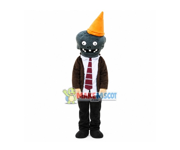 Conehead Zombie Of Game Mascot Costume Conehead Zombie Of Game Mascot Costume