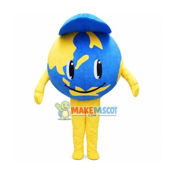 Earth In The Cap Mascot Costume Earth In The Cap Mascot Costume