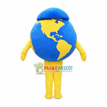 Earth In The Cap Mascot Costume Earth In The Cap Mascot Costume
