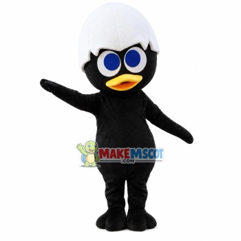 Cartoon Black Eggshell Duck Mascot Costume Cartoon Black Eggshell Duck Mascot Costume