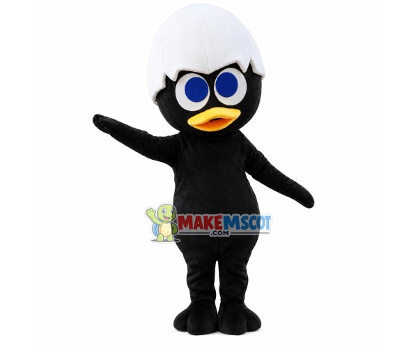 Cartoon Black Eggshell Duck Mascot Costume