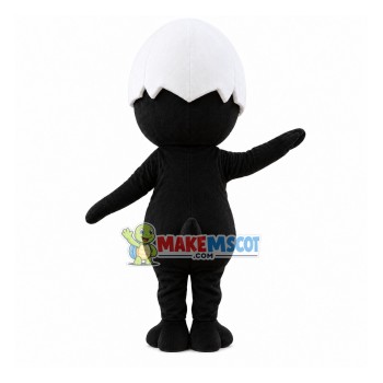 Cartoon Black Eggshell Duck Mascot Costume Cartoon Black Eggshell Duck Mascot Costume