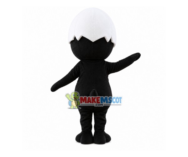 Cartoon Black Eggshell Duck Mascot Costume Cartoon Black Eggshell Duck Mascot Costume