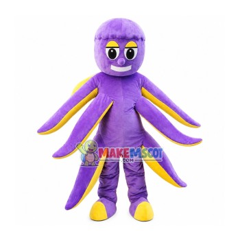Purple Octopus Mascot Adult Costume