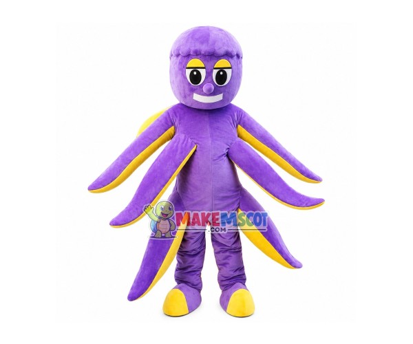 Purple Octopus Mascot Adult Costume Purple Octopus Mascot Adult Costume