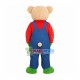 Well-behaved Denim Bib Bear Mascot Costume Well-behaved Denim Bib Bear Mascot Costume