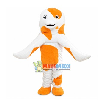 Special Orange & White Dolphin Mascot Costume